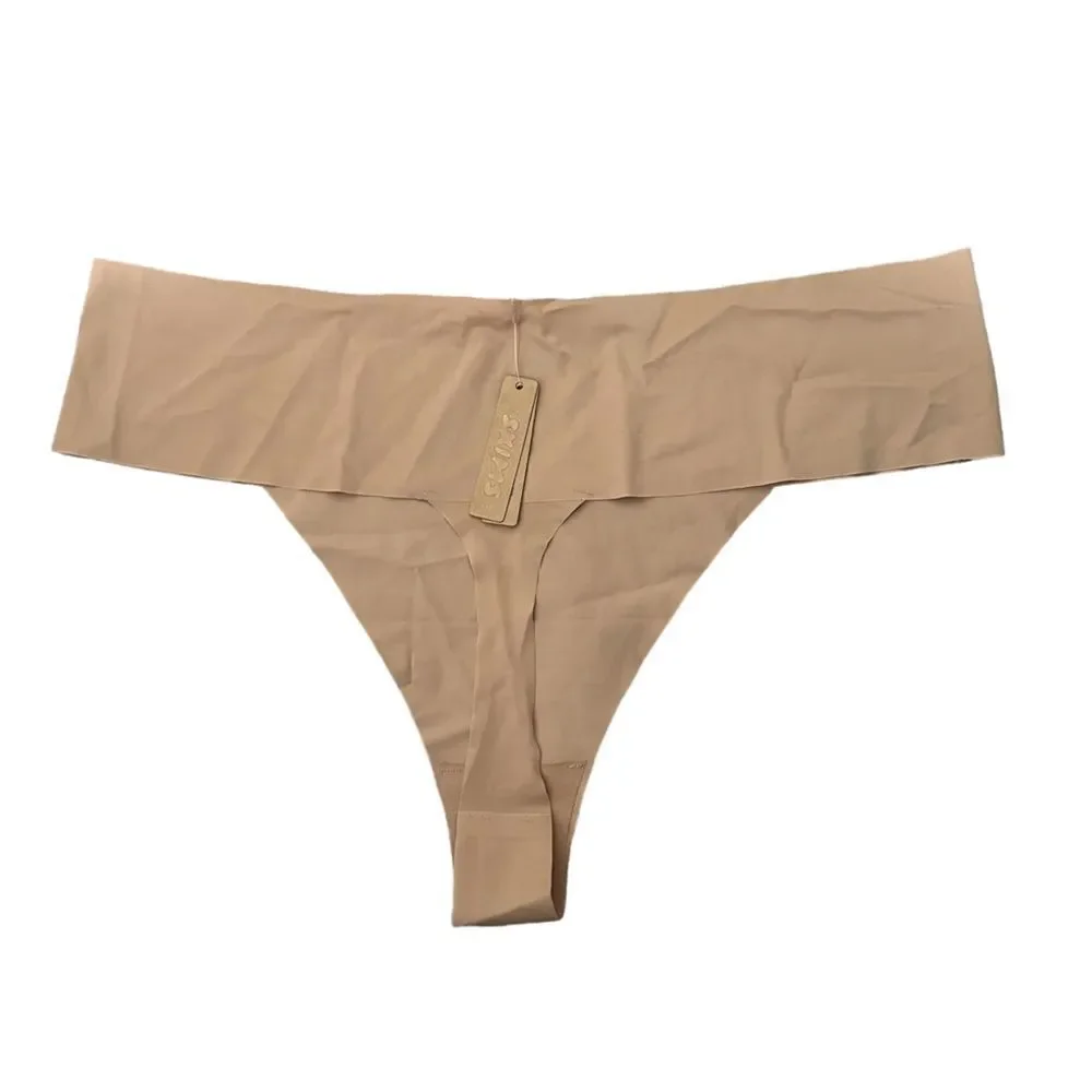 NWT SKIMS Naked Dipped Seamless Thong In Nude Ochre Panty